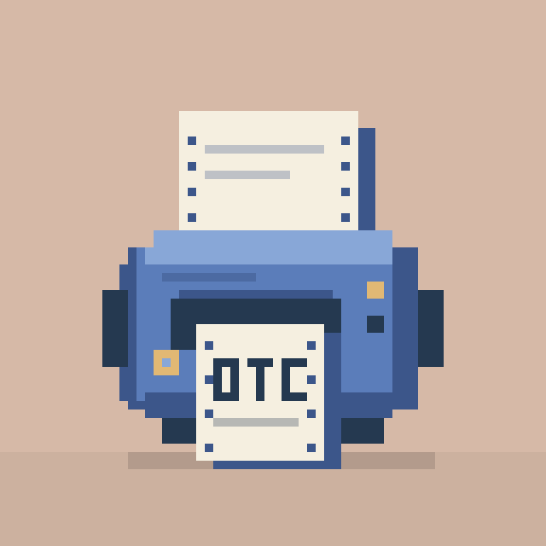 Printer 4901, Cobalt case on a Clay backdrop